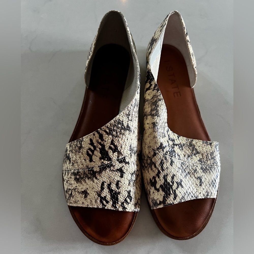 1. State Snake print sandal